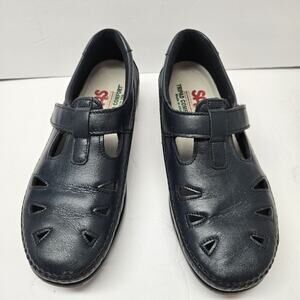SAS Roamer Womens Mary Jane Navy Blue Hook & Loop Strap Tripad Comfort Shoes 8 M